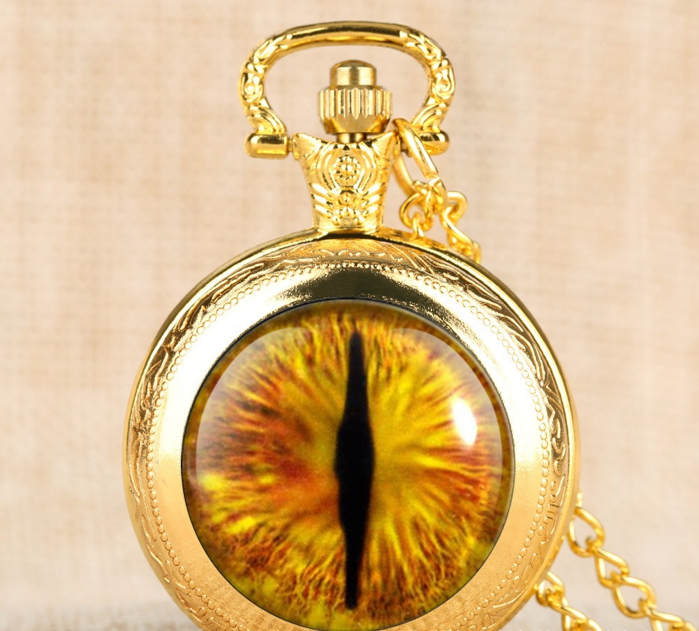 Карманные кварцевые часы на цепочке "Око Саурона". Глаз|Саруман. Властелин колец. Толкин. Рассрочка. Kaspi RED, фото 1