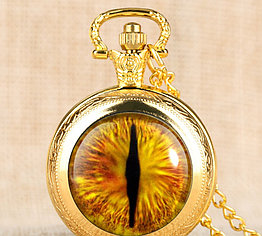 Карманные кварцевые часы на цепочке "Око Саурона". Глаз|Саруман. Властелин колец. Толкин. Рассрочка. Kaspi RED