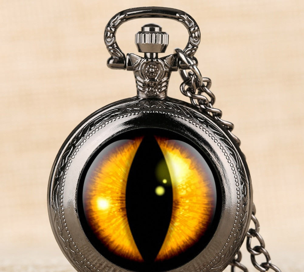 Карманные кварцевые часы на цепочке "Око Саурона". Глаз|Саруман. Властелин колец. Толкин. Рассрочка. Kaspi RED