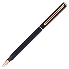 Ручка подарочная шариковая BRAUBERG "Slim Black", корпус черный, узел 1 мм, линия письма 0,7 мм, синяя