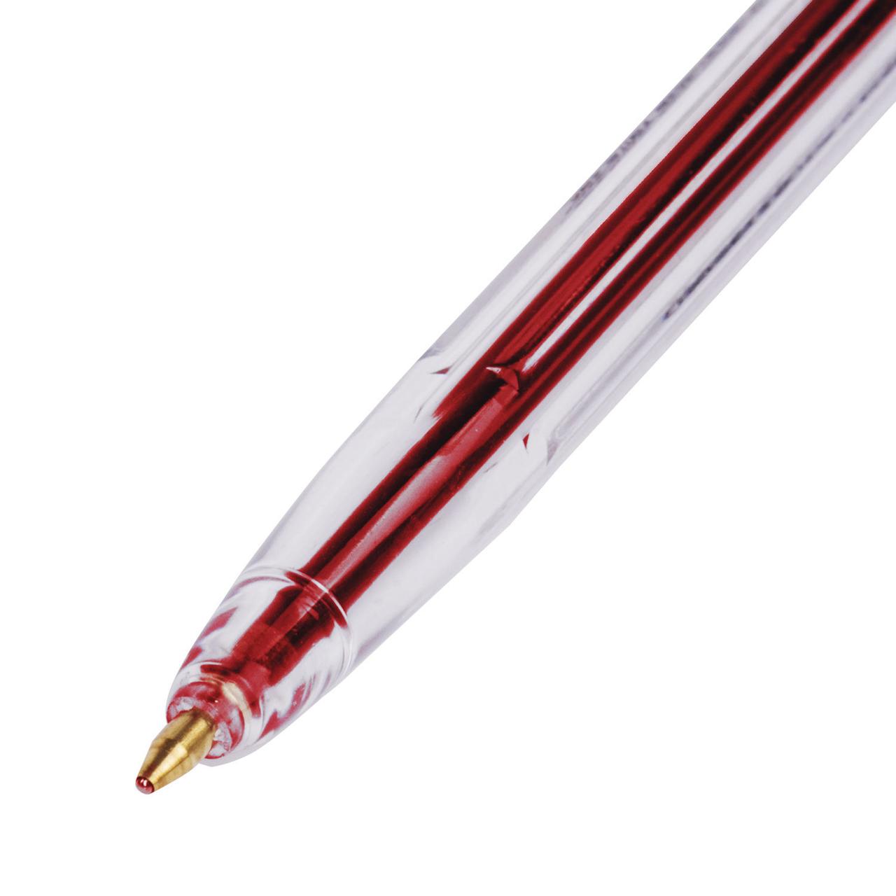 Ручка шариковая CORVINA (Италия) "51 Classic", КРАСНАЯ, корпус прозрачный, узел 1 мм, линия письма 0,7 мм - фото 4 - id-p105300499