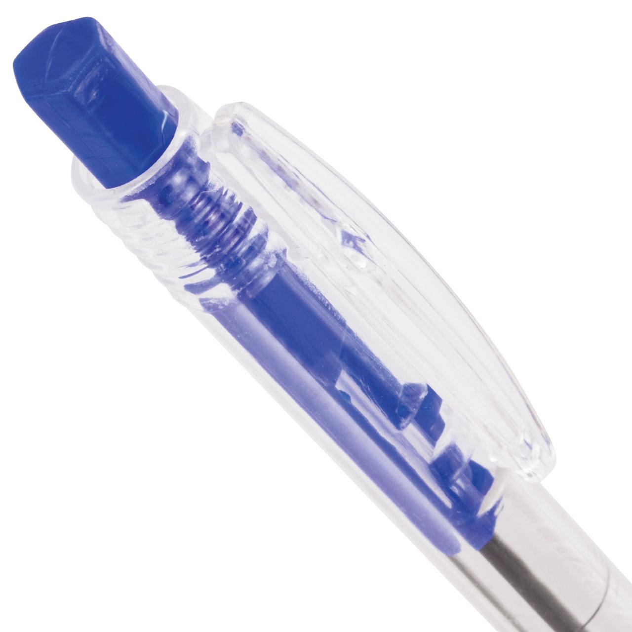 Ручка шариковая масляная STAFF Basic "OBP-320", СИНЯЯ, корпус голубой, узел 0,7 мм, линия письма 0,35 мм - фото 4 - id-p105300510