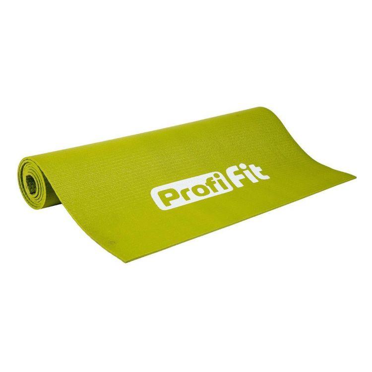 Коврик для йоги и фитнеса Profi-Fit в ассортименте (4 мм, светло-зеленый, Прорезиненный)