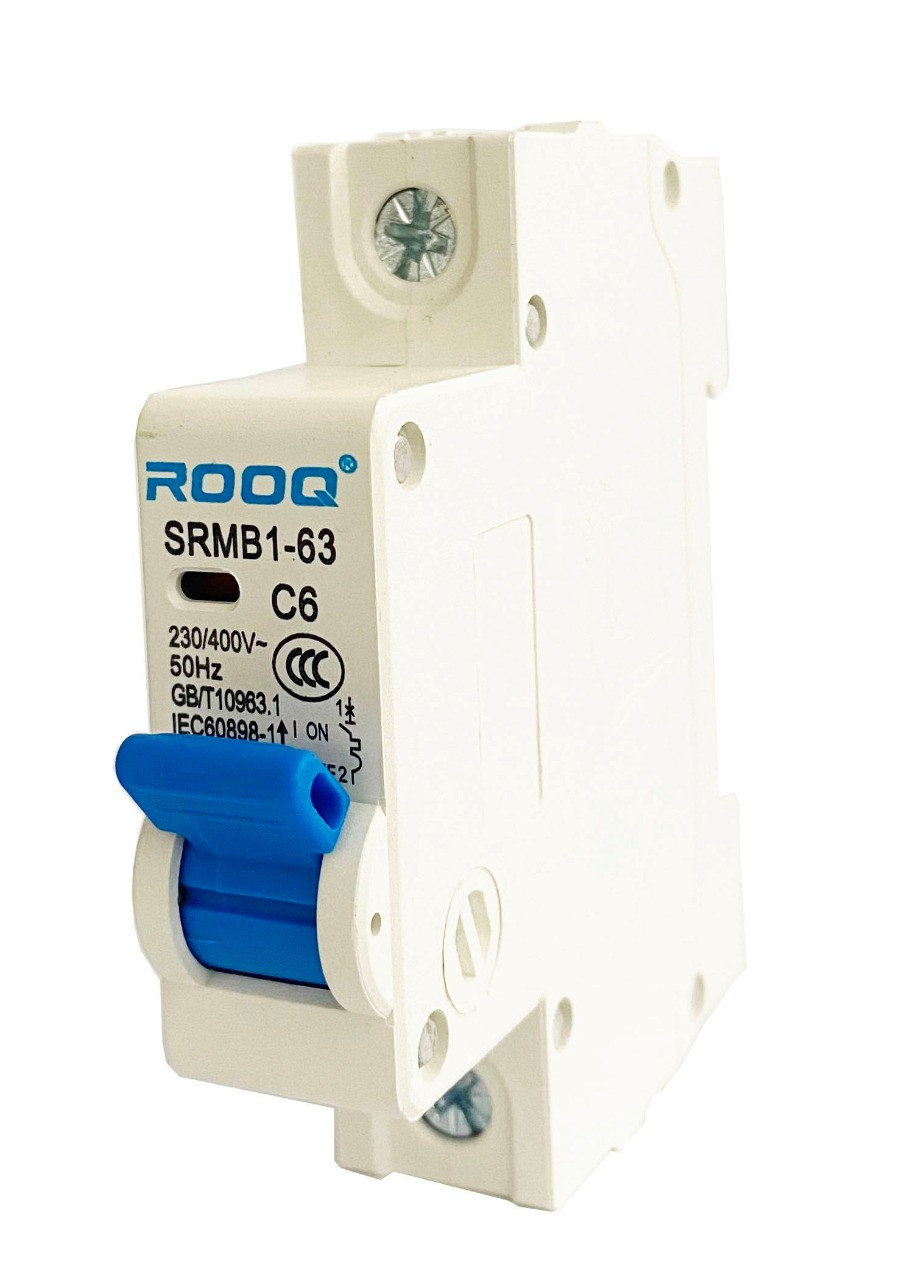 Миниатюрный автоматический выключатель ROOQ SRMB1-63/2P C10A - фото 1 - id-p105303689