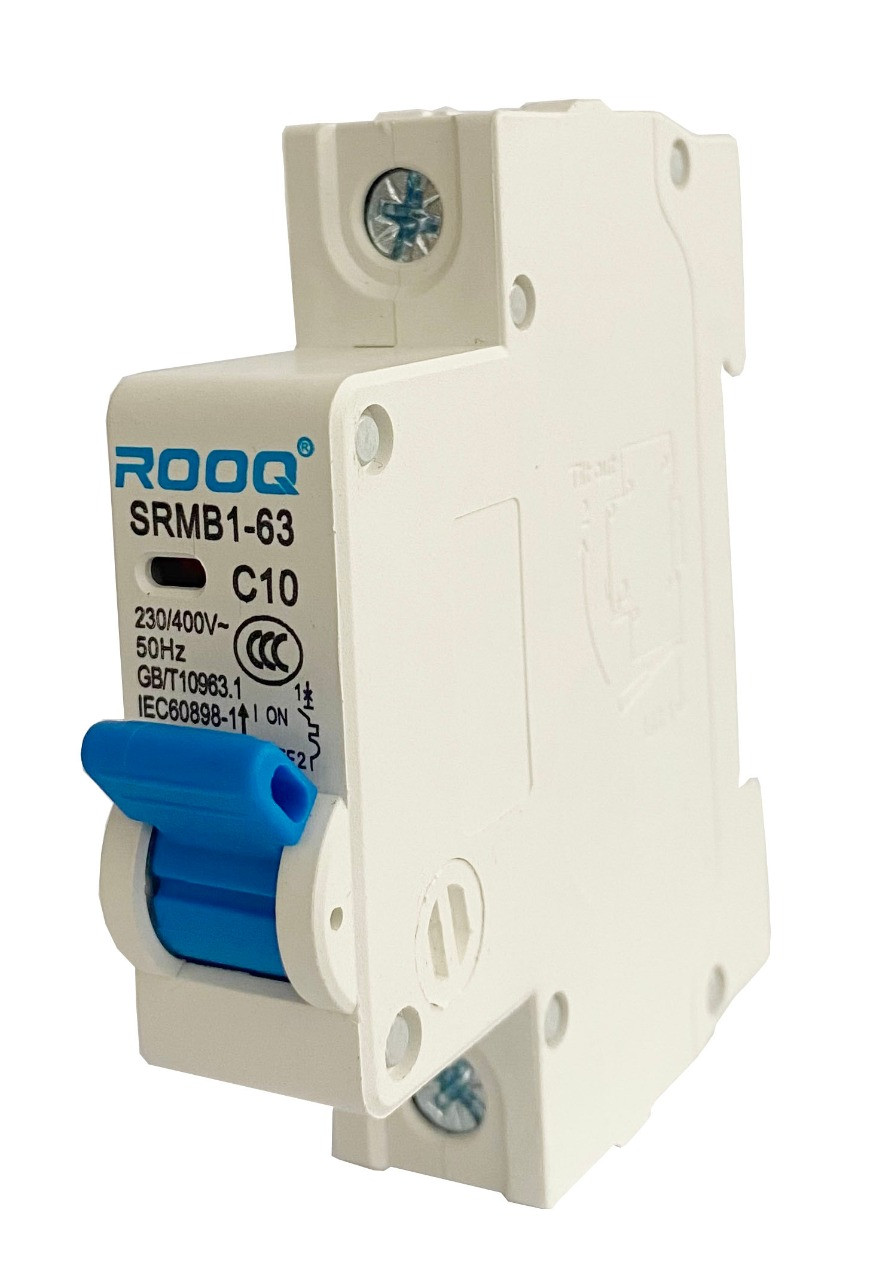 Миниатюрный автоматический выключатель ROOQ SRMB1-63/2P C10A - фото 3 - id-p105303689