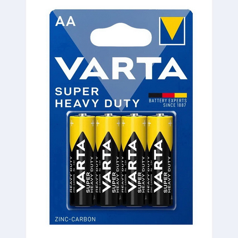 Батарейка солевая Varta 2006 Superlife, AA, R6-BL4, 1.5В, блистер, цена за 1 шт.