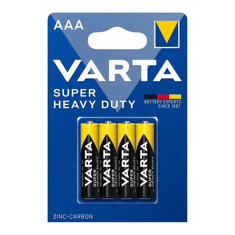 Батарейка солевая Varta 2003 Superlife, AAA, R03-BL4, 1.5В, блистер, цена за 1 шт.