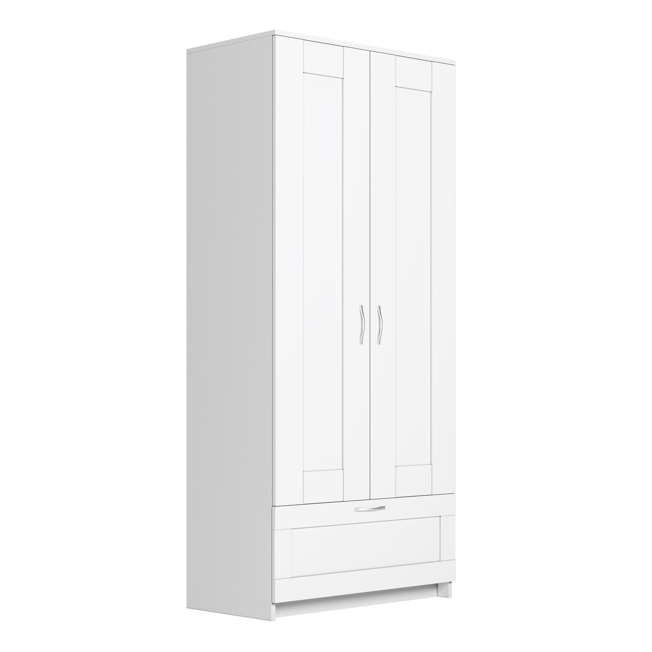 Шкаф СИРИУС комбинированный 2 двери и 1 ящик, белый - фото 1 - id-p105313113