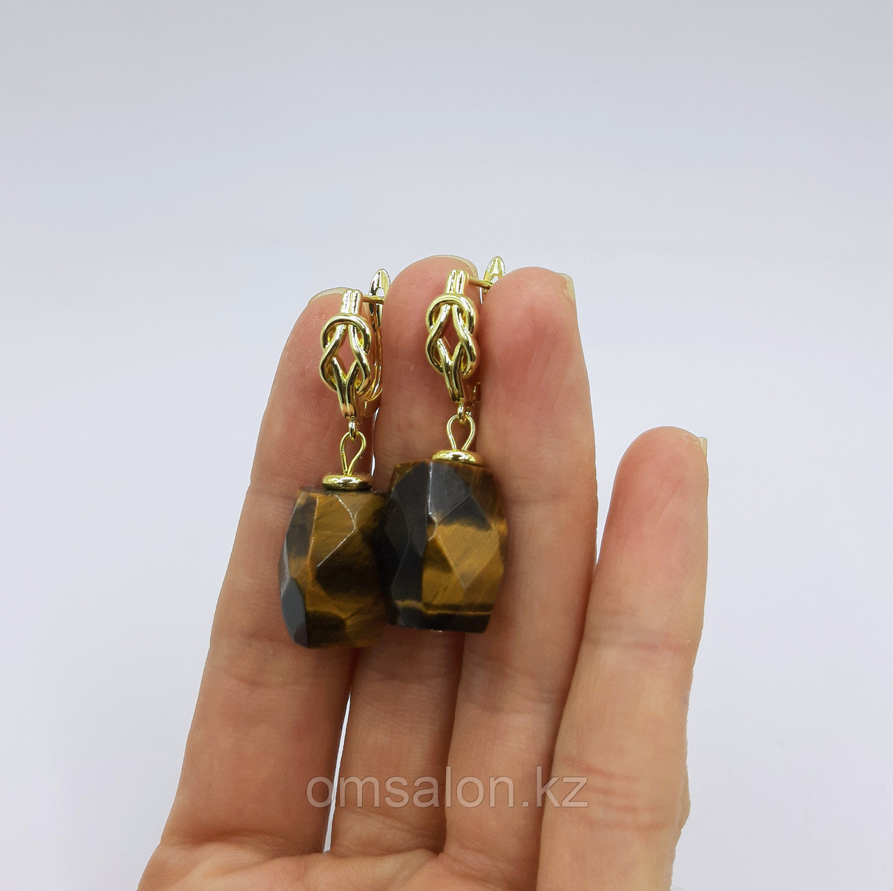 Серьги из тигрового глаза, фото 1