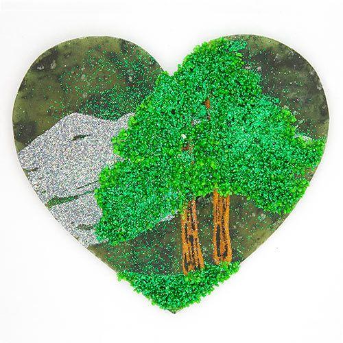 Сувенирный магнит на холодильник из натурального камня с рисунком "Сердце" - фото 2 - id-p80871810
