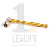 Coloured Whippet Spanner - 7/16" Leach's IMN Bi-Hex Steel Pinched Box with A.Alloy Dawn Gold Handle / Цветной