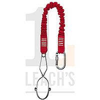 BIG BEN Elasticated Webbing Restraint Lanyard with 1x Carabina & 1x Anchorage Hook / BIG BEN Эластичный