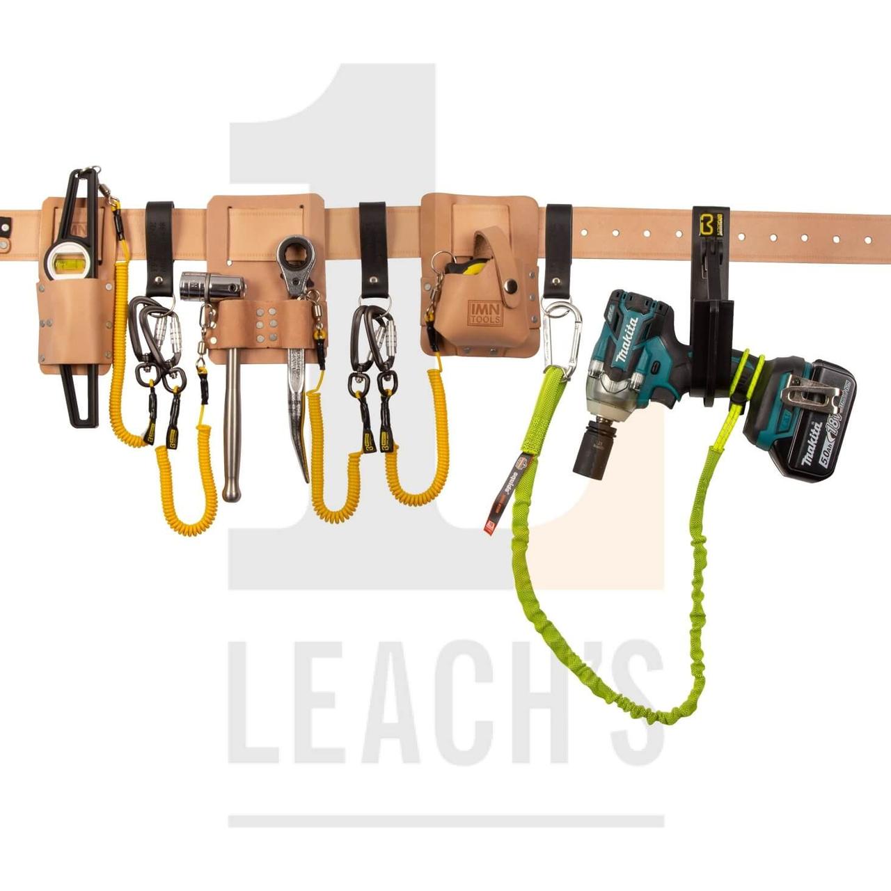 IMN Contractors Leather Tethered Tool & Belt Set c/w Gorilla Safety Hook & Makita Impact Wrench / IMN кожаный - фото 1 - id-p105318570