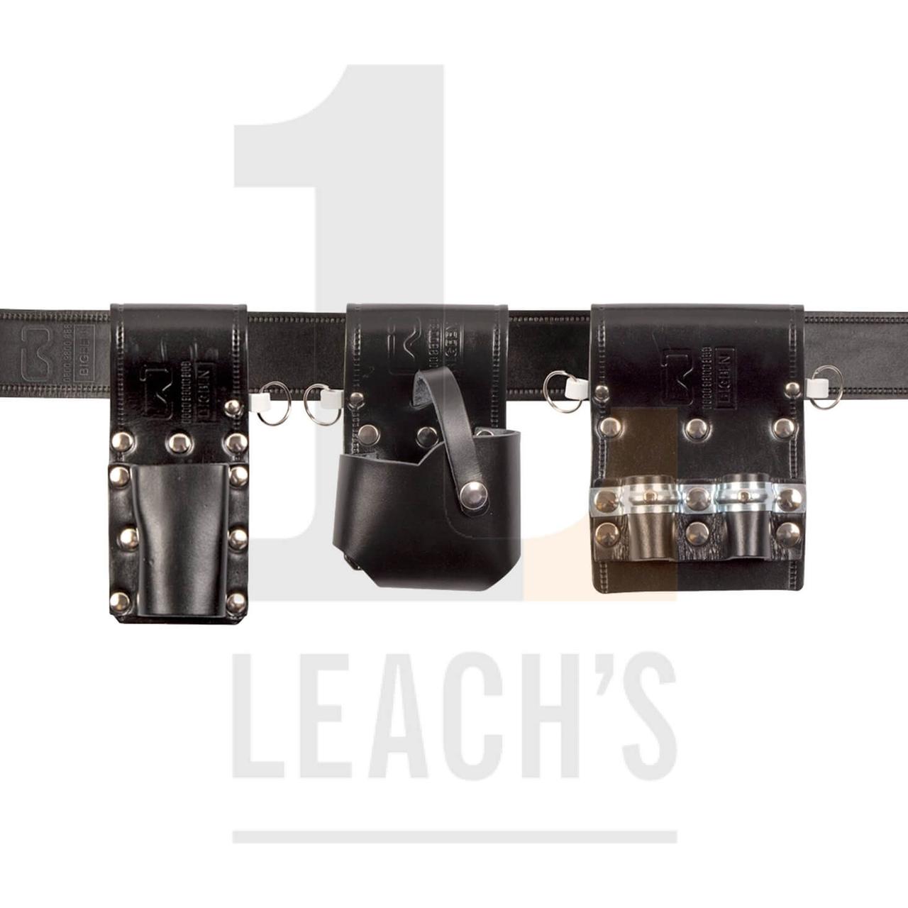 BIG BEN Scaffolders Leather Belt Set with Tether Anchor Points on Frogs - Black / BIG BEN комлект на кожаный - фото 1 - id-p105318637