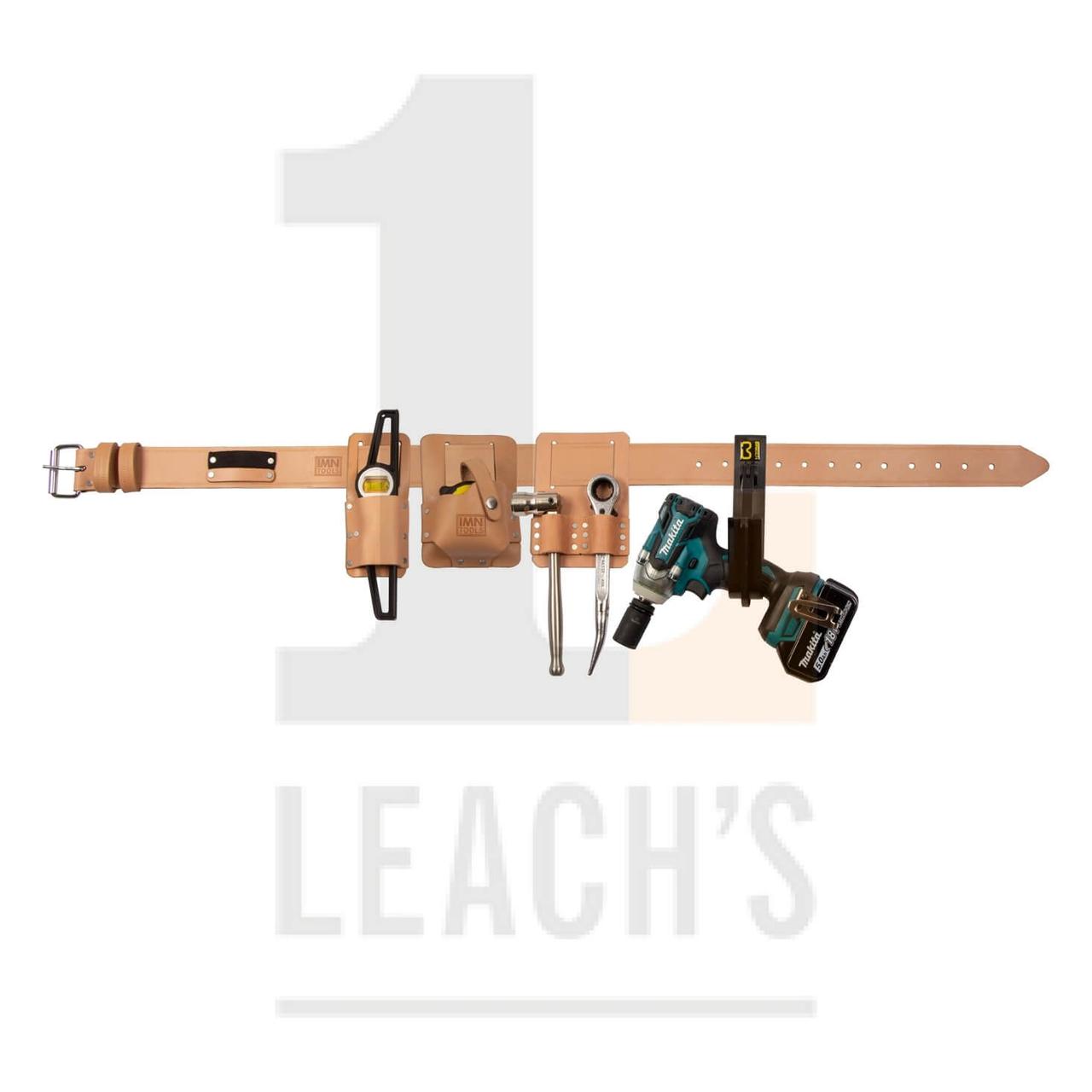 IMN Contractors Leather Tool & Belt Set c/w Gorilla Safety Hook & Makita Impact Wrench / IMN кожаный комплект - фото 2 - id-p105318695