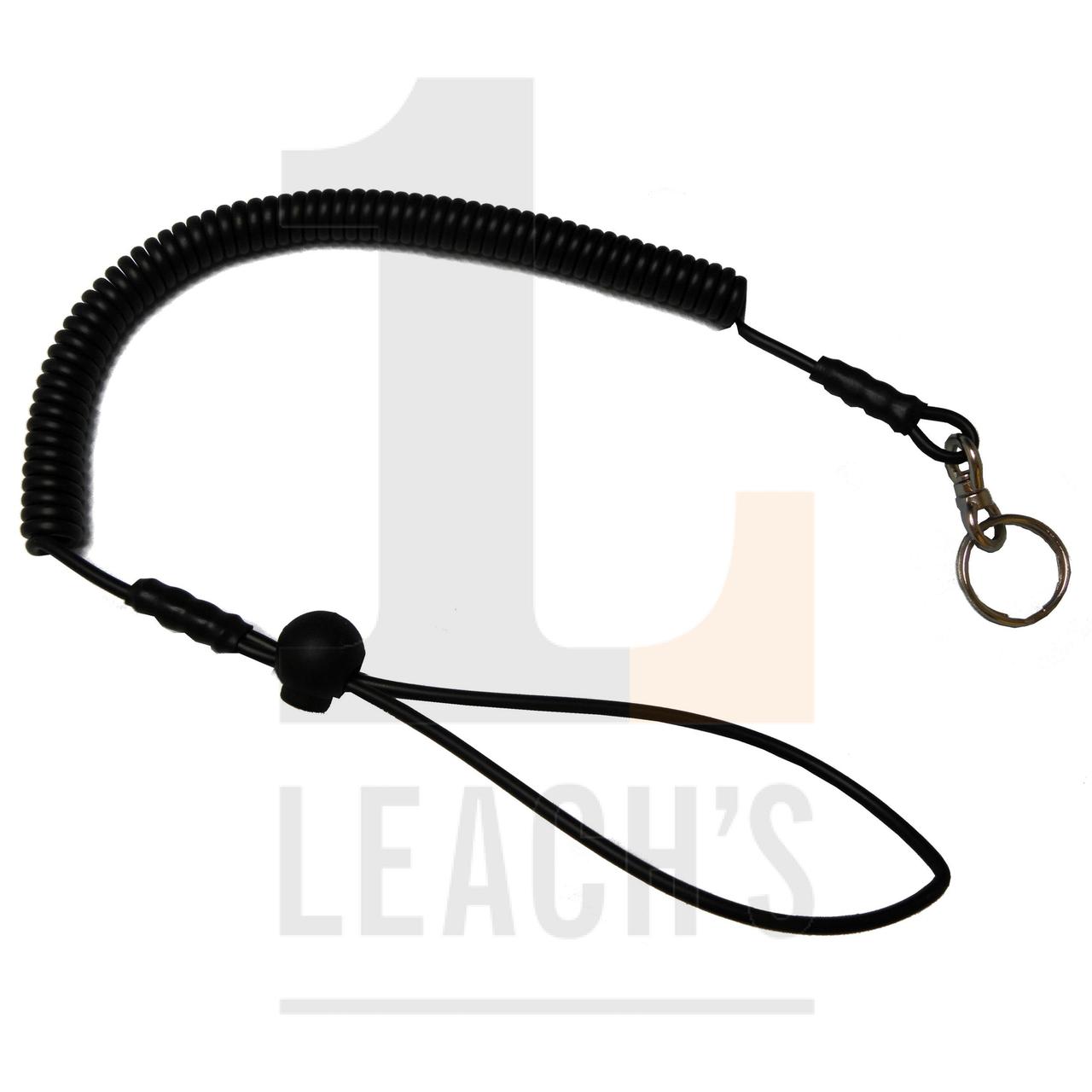 Tool Safety Rope Black, Belt and Wrist option, c/w Split Ring / Черный шнур держатель инструментов, с опциями - фото 1 - id-p105318705