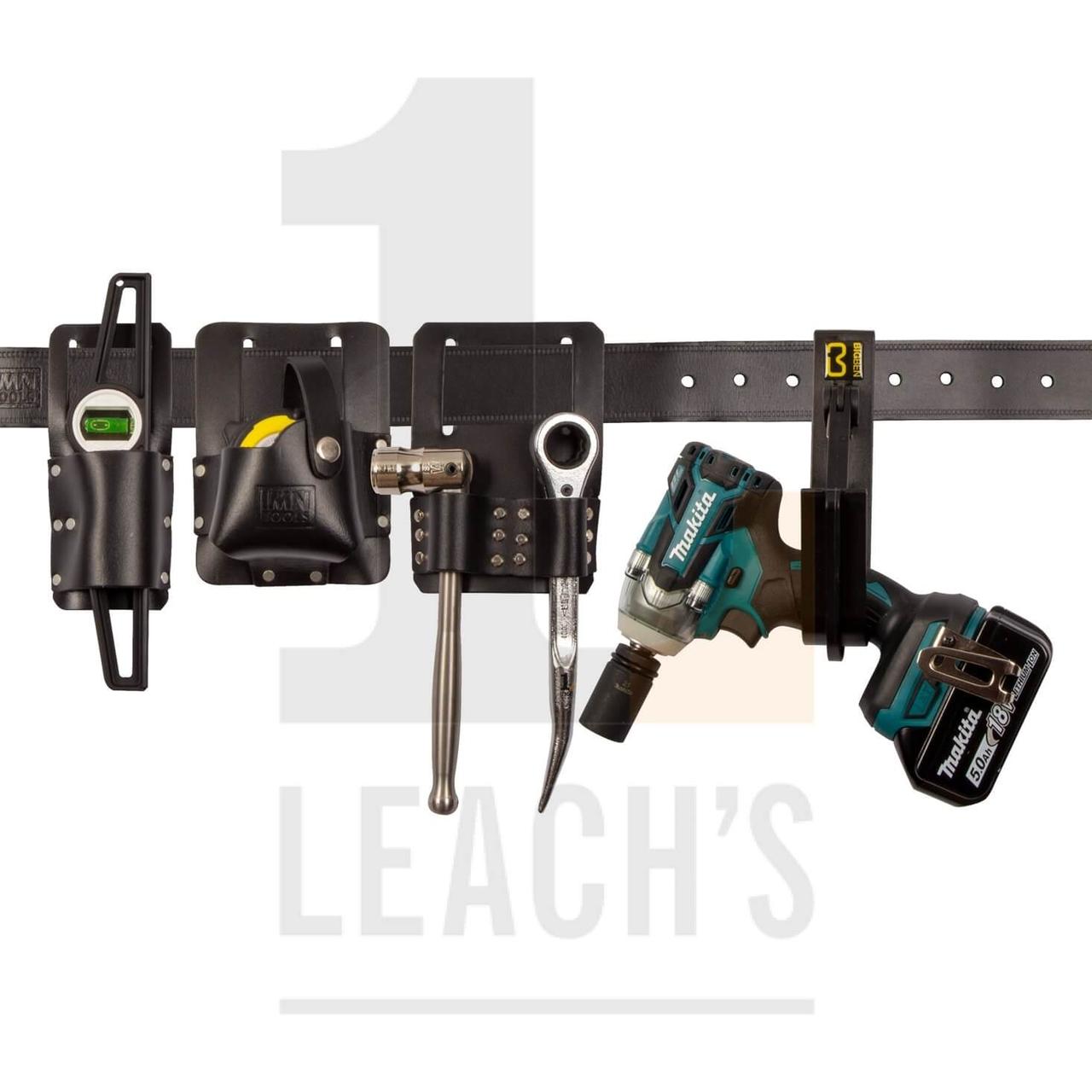 IMN Contractors Leather Tool & Belt Set c/w Gorilla Safety Hook & Makita Impact Wrench / IMN кожаный комплект - фото 1 - id-p105318757
