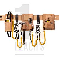 IMN Contractors Leather Tethered Tool & Belt Set - Natural / IMN кожаный комплект инструментов на страховочном