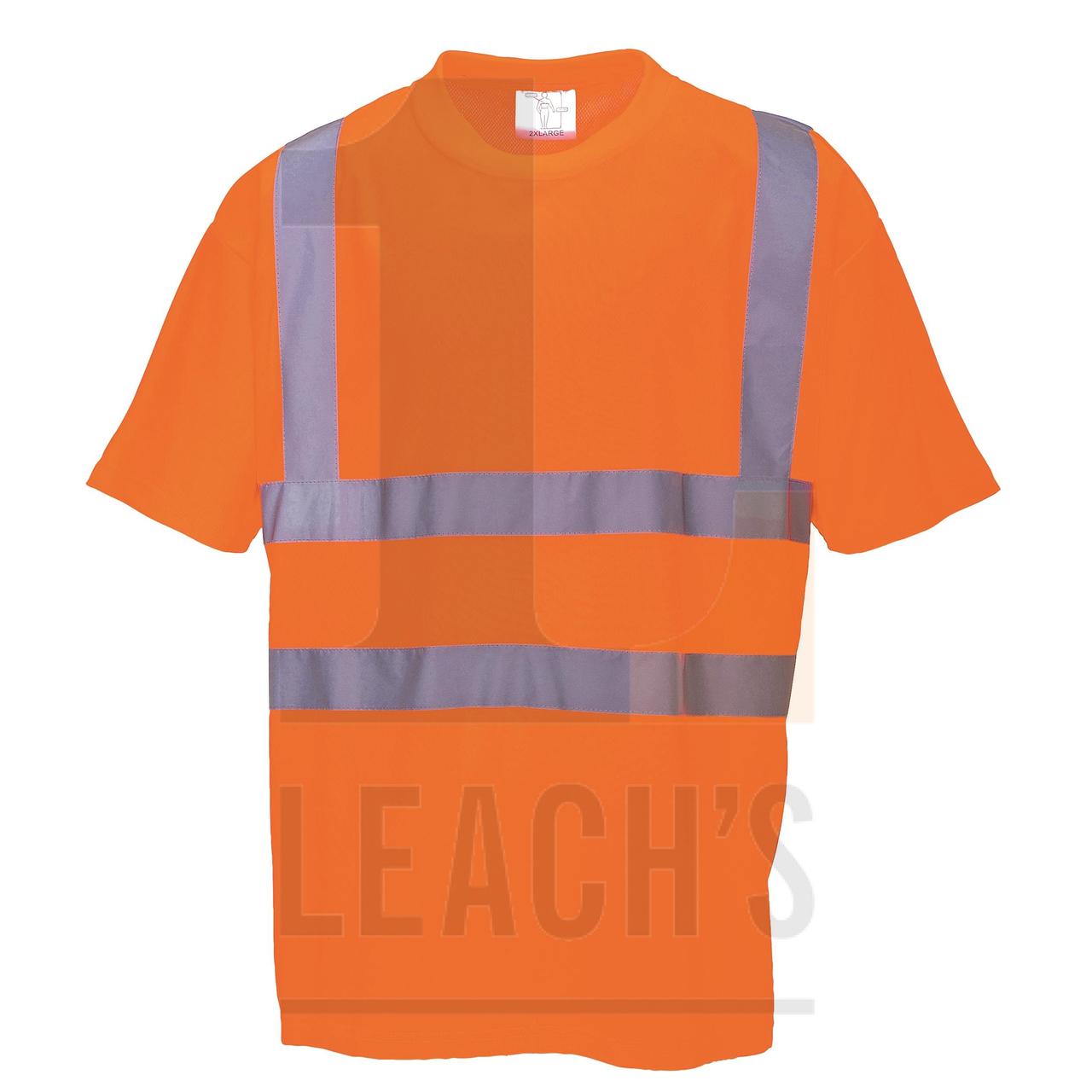 Hi Vis Railtrack T-Shirt Orange / Railtrack Оранжевая сигнальная футболка - фото 1 - id-p105319186