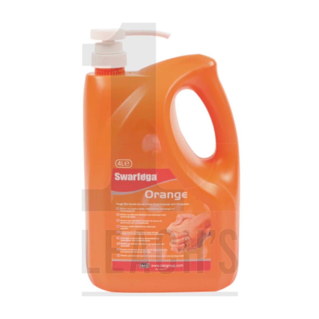 Swarfega Natural Orange Hand Cleaner Pump Top Bottle - 4 Litre / Swarfega Бутылка с дозатором для мытья рук - фото 1 - id-p105319276