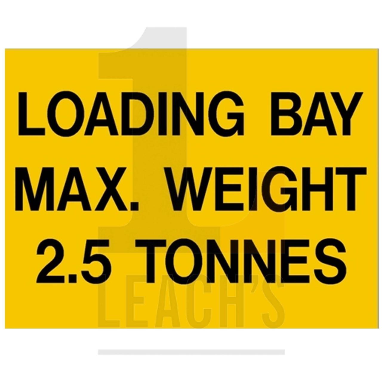 Safety Sign: 400 x 300mm, 3mm Rigid Plastic: 'Loading Bay Max Weight 2.5 Tonnes' / Предупредительный знак: 400 - фото 1 - id-p105319316