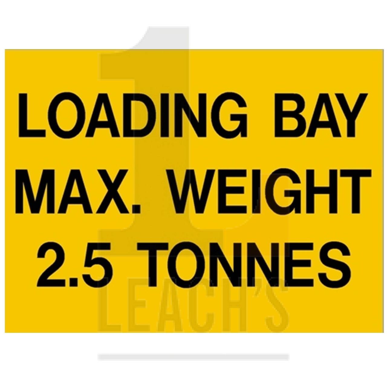 Safety Sign: 400 x 300mm, 3mm Rigid Plastic: 'Loading Bay Max Weight 2.5 Tonnes' / Предупредительный знак: 400 - фото 2 - id-p105319316