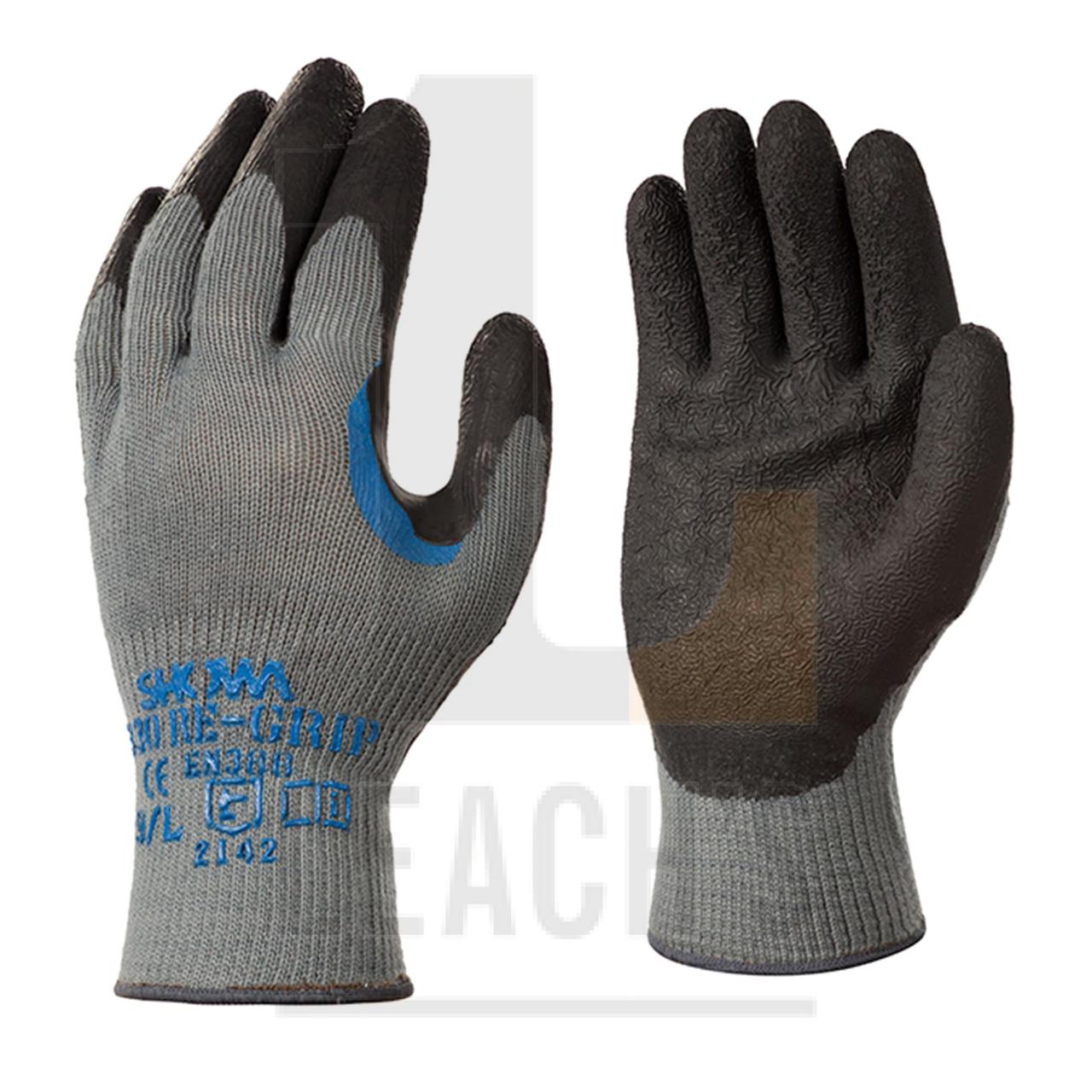 Showa Grey Re-Grip Scaffolders Gloves / Showa Монтажные перчатки серого цвета - фото 2 - id-p105319533