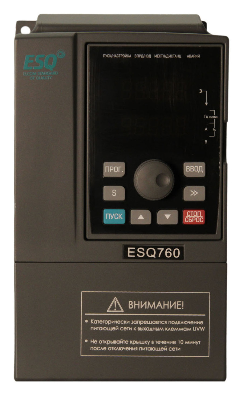 Частотный преобразователь ESQ-760-2S-0040 (4/5.5 кВт 220 В) - фото 1 - id-p100155843