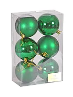Набор шаров 8 см 6 шт зеленый 058D-1348D