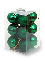 Набор шаров 6 см 12 шт зеленый АS08
