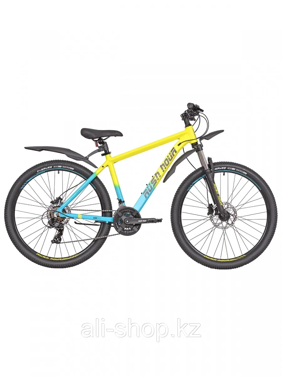 Велосипед горный 27,5" XS730 HDISC AL 21ск RUSH HOUR желтый - фото 1 - id-p105332852