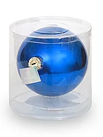 Новогодний шар стеклянный 15 см Синий 25-57