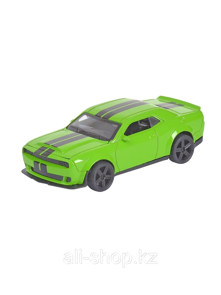 Модель машины Dodge Challenger 1:36 (12см) откр. капот, инерция 6636-32-1  зеленый (id 105325950), купить в Казахстане, цена на Satu.kz