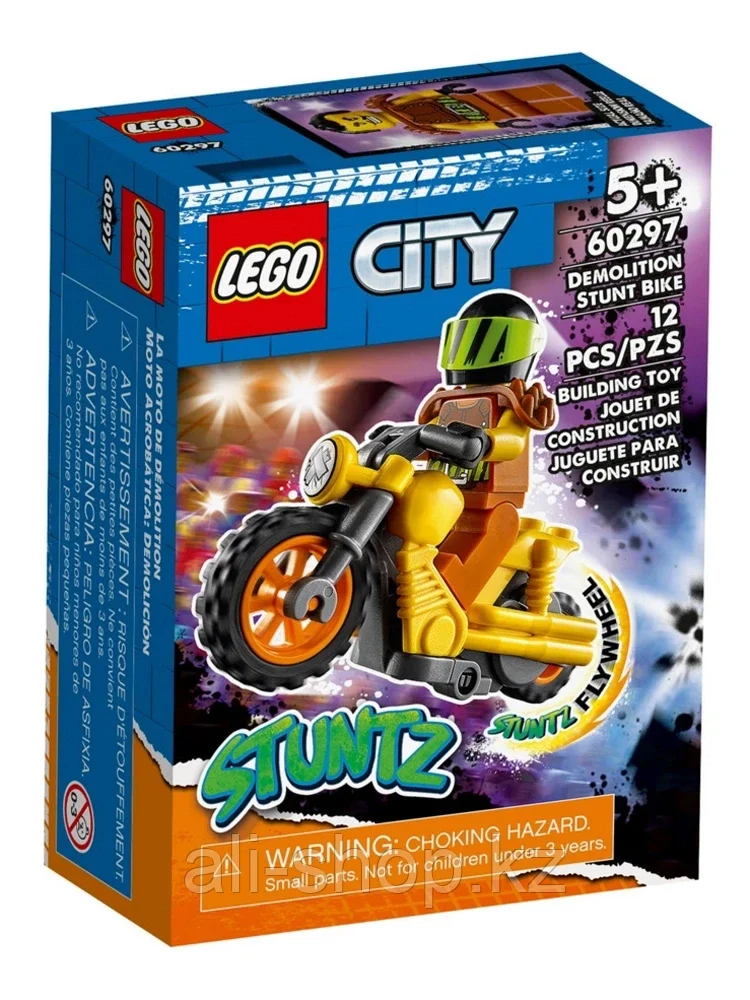 Конструктор Разрушительный трюковый мотоцикл 60297 LEGO City - фото 1 - id-p105329906