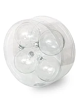 Набор стеклянных шаров 10 см 4 штуки Прозрачный 25-51