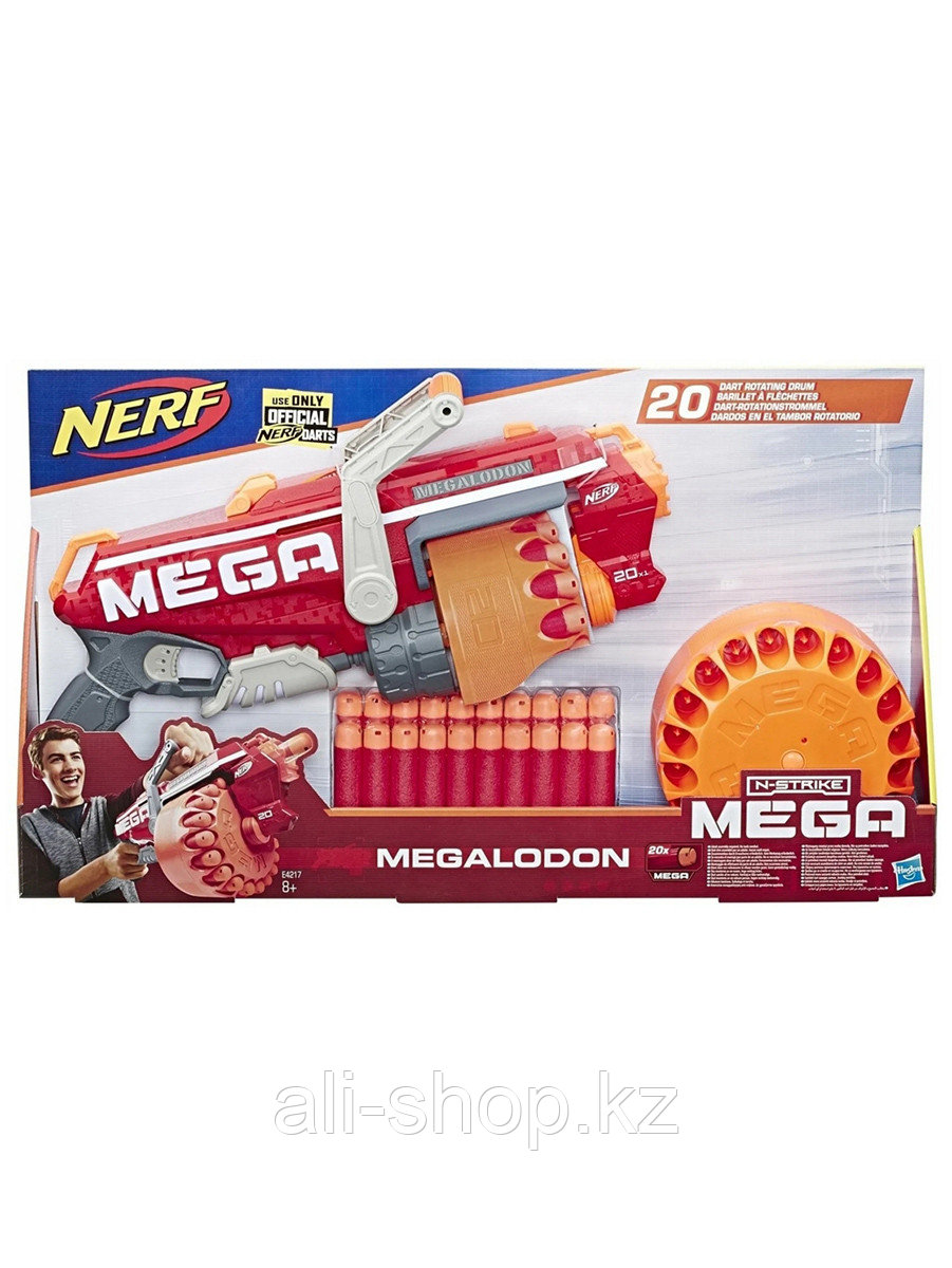 Бластер Nerf Мега Мегалодон E4217 в/к - фото 2 - id-p105327249