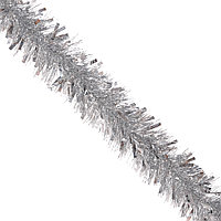 Новогодняя мишура серебро 12 см длина 2 метра 2018-8
