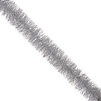 Новогодняя мишура серебро 11 см длина 2 метра 2018-10