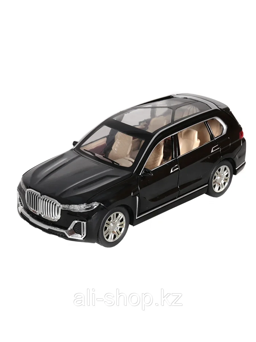 Модель машины BMW X7 1:24 свет, звук, инерция 12949 черный - фото 1 - id-p105325730