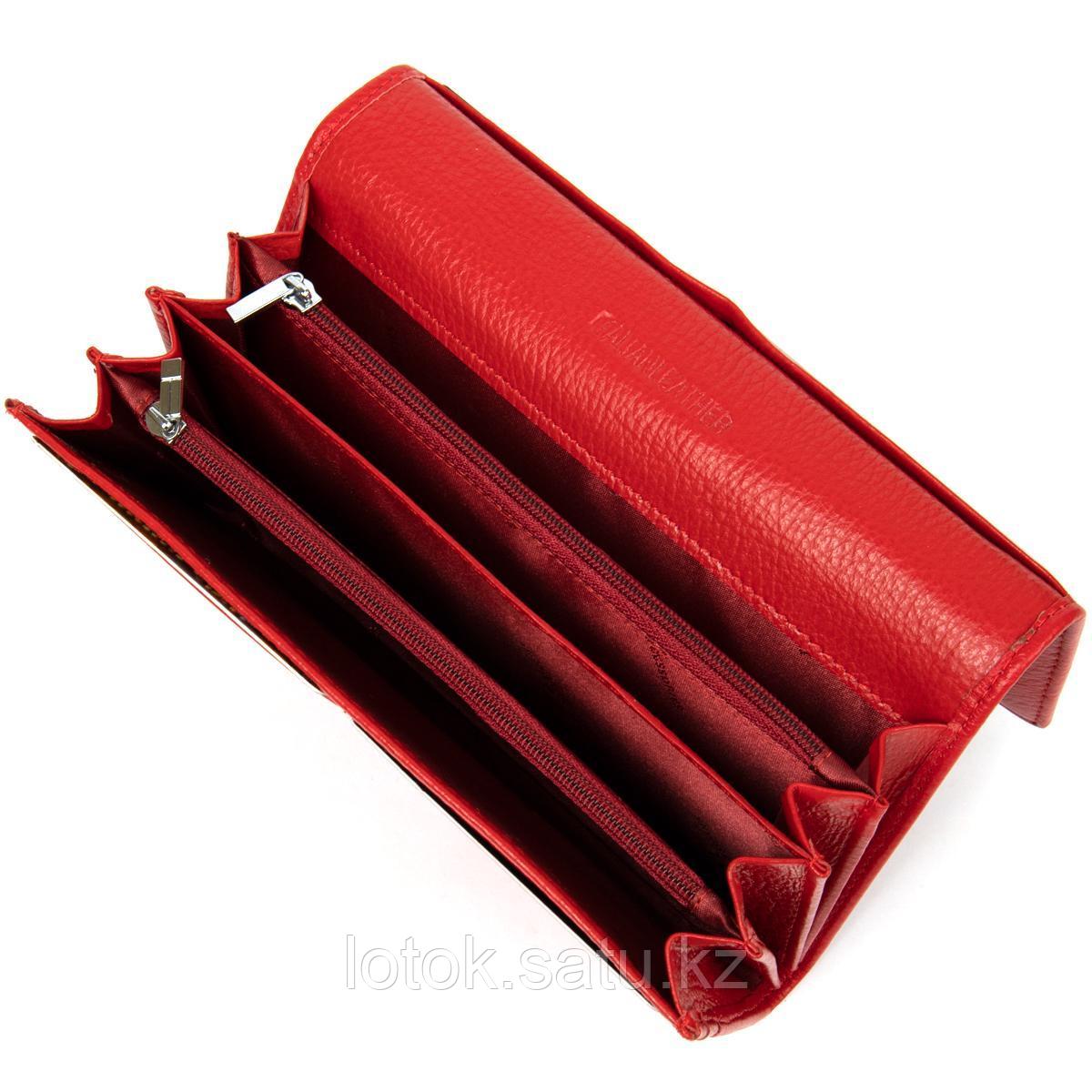 Кожаный женский кошелек ST Leather Wallet красный - фото 2 - id-p105334081