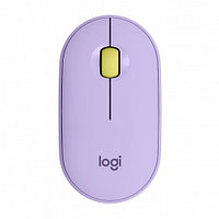 Logitech Pebble M350 Wireless Mouse - LAVENDER LEMONADE мышь (910-006752)