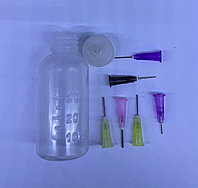 Бутыль пластиковый для химических веществ с 6 иглами для дозирования (HIM Transparent 30mл)