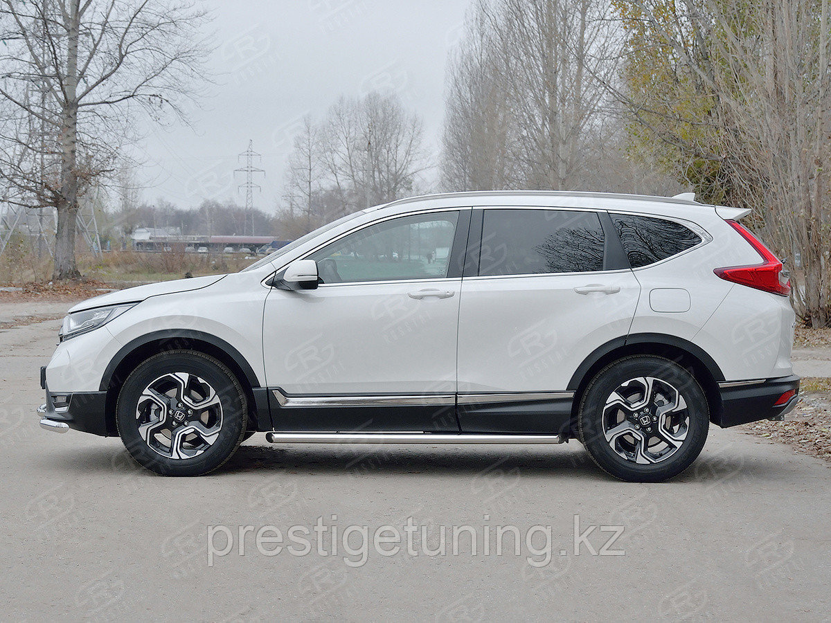 Пороги труба d63 (вариант 1) Honda CR-V 2016-2019 - фото 4 - id-p105282715