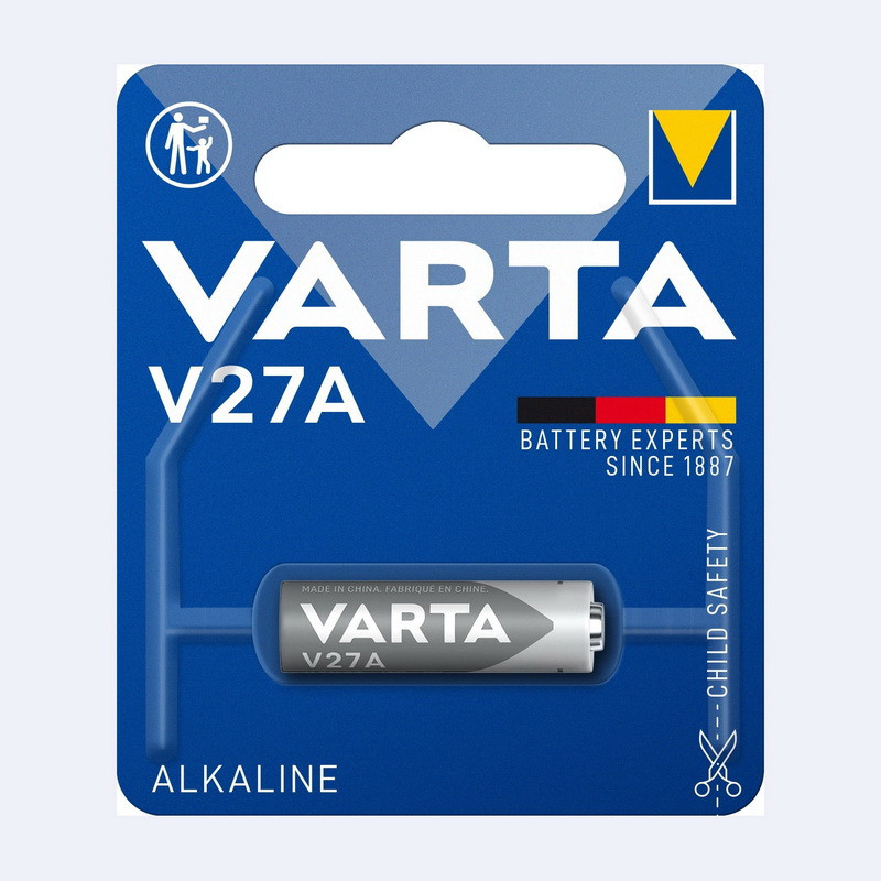 Батарейка алкалиновая Varta, 27A-BL1, 12В, блистер, цена за 1 штуку