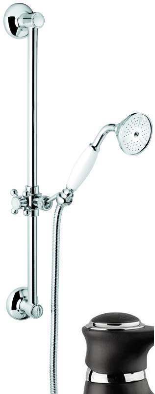 Душевой комплект Emmevi C02541OANC, черный/хром