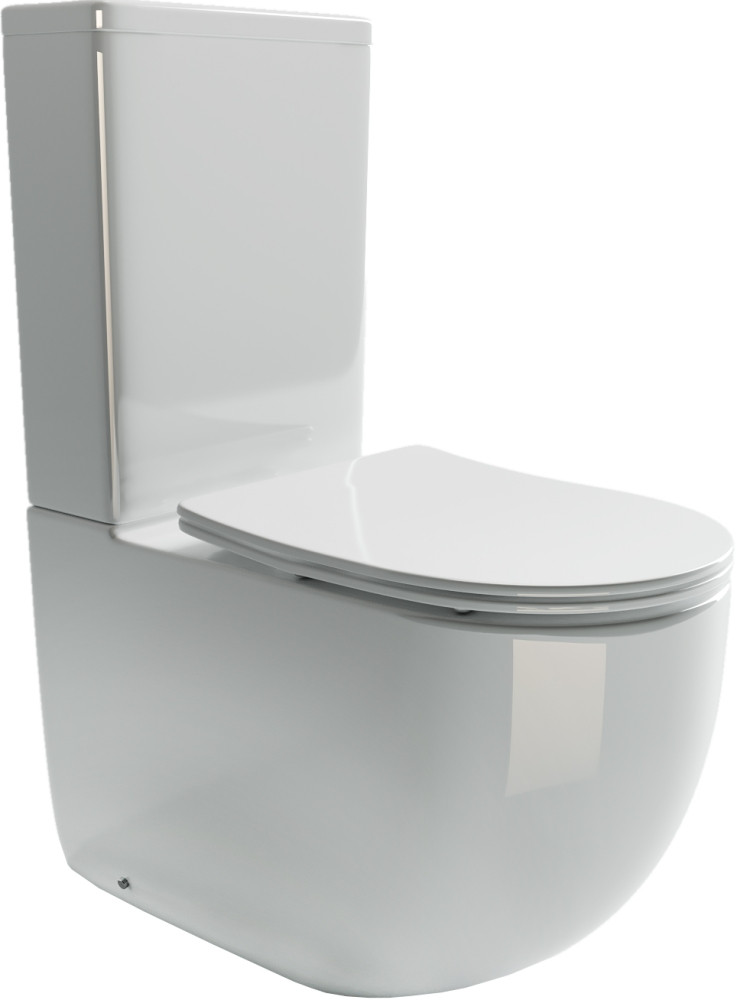 Напольный безободковый унитаз Ceramica Nova Metropol Rimless, крышка микролифт, CN4001
