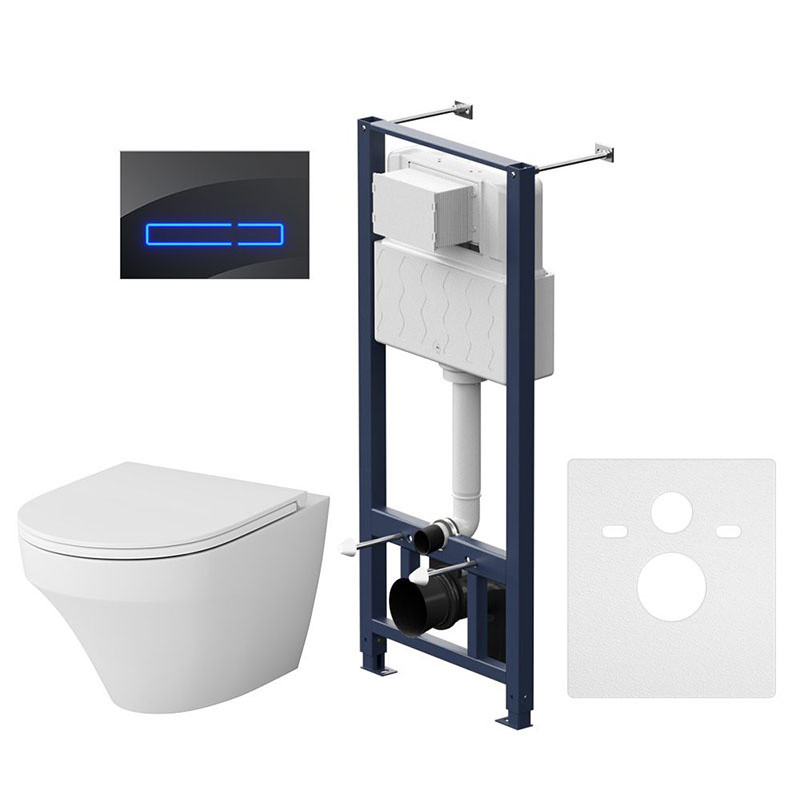 Инсталляция Am.Pm Inspire, IS450A38.501700 с безободковым унитазом Inspire FlashClean, клавиша Touch Pro