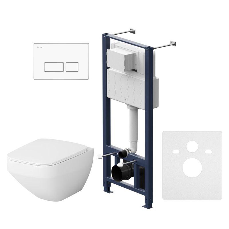 Инсталляция Am.Pm Inspire 2.0, IS47001.50A1700 с безободковым унитазом Inspire V2.0 FlashClean, клавиша Pro S