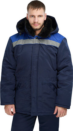 Куртка зимняя синяя (сигнальная лента ), фото 2