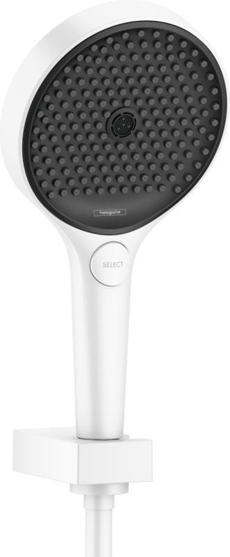 Душевой гарнитур Hansgrohe Rainfinity 130 3jet Porter, лейка три режима, шланг 125 см, белый матовый, 26852700